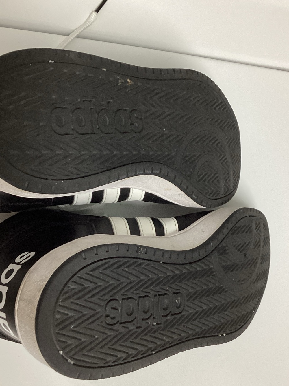 adidas Black and White High-Top Sneakers with Stripes - Picture 5 of 9
